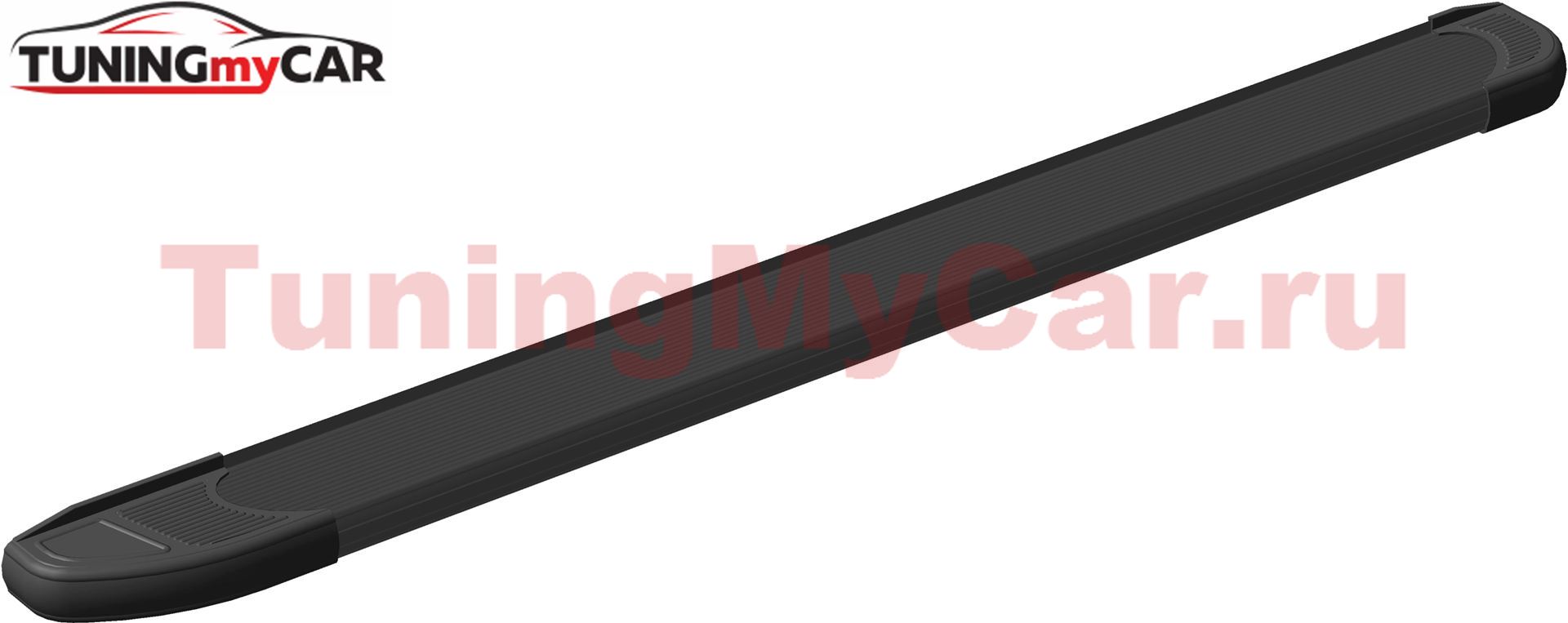 Пороги алюминиевые "Optima Black" 1700 черные TOYOTA RAV4 2013-